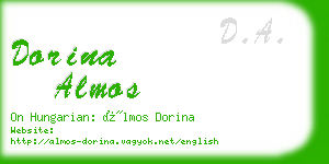 dorina almos business card